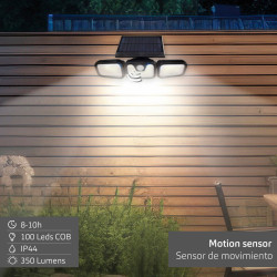 Foco Solar Aktive 28 x 9 x 12 cm (4 Unidades)