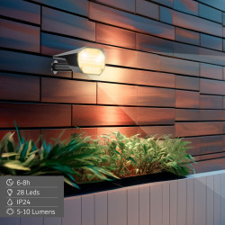 Lámpara solar Aktive 8 x 37 x 11 cm (6 Unidades)