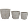 Set de Maceteros Home ESPRIT Beige Fibra de Vidrio Magnesio 45 x 45 x