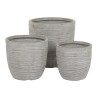 Set de Maceteros Home ESPRIT Beige Fibra de Vidrio Magnesio 45 x 45 x