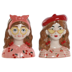 Macetero Home ESPRIT Multicolor Dolomita Urbano 21 x 14,5 x 27 cm (2 U