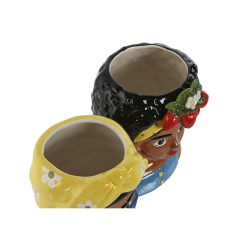 Macetero Home ESPRIT Multicolor Dolomita Urbano 16 x 13 x 24 cm (2 Uni