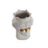 Macetero Home ESPRIT Blanco Dorado Porcelana 15 x 15 x 26.5 cm (2 Unid