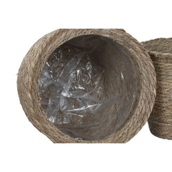 Macetero Home ESPRIT Marrón Fibra Urbano 70 x 70 x 58 cm (7 Unidades)