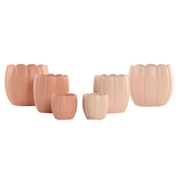 Macetero Home ESPRIT Terracota Rosa claro Cemento Shabby Chic 15 x 15