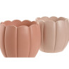 Macetero Home ESPRIT Terracota Rosa claro Cemento Shabby Chic 15 x 15