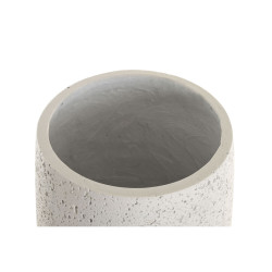 Macetero Home ESPRIT Blanco Fibra Mediterráneo 35 x 35 x 60 cm