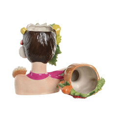 Macetero Home ESPRIT Multicolor Cerámica Tropical 27 X 17 X 35 CM (2