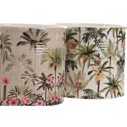 Macetero Home ESPRIT Verde Multicolor Cerámica Tropical 13,6 X 13,6 X