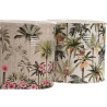 Macetero Home ESPRIT Verde Multicolor Cerámica Tropical 13,6 X 13,6 X