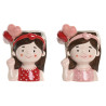 Macetero Home ESPRIT Rojo Rosa Cerámica chica Urbano 12 x 9 x 16 cm (