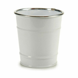 Macetero Ibergarden Blanco Plateado Zinc Cubo 10,5 x 10,5 x 10,5 cm (7