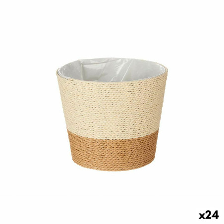 Macetero Ibergarden Marrón Cuerda Plástico 19,5 x 17,5 x 19,5 cm 19,