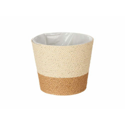 Macetero Ibergarden Marrón Cuerda Plástico 19,5 x 17,5 x 19,5 cm 19,