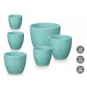 Set de Macetas Ibergarden Turquesa Arcilla Ø 14 cm Ø 22 cm Ø 17 cm