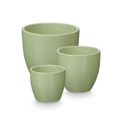 Set de Macetas Ibergarden Menta Arcilla Ø 14 cm Ø 22 cm Ø 17 cm 3 P
