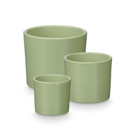 Set de Macetas Ibergarden Menta Arcilla Ø 14 cm Ø 22 cm Ø 17 cm 3 P