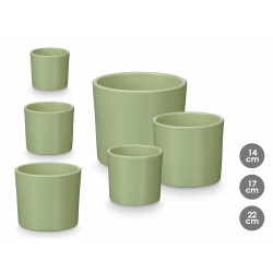 Set de Macetas Ibergarden Menta Arcilla Ø 14 cm Ø 22 cm Ø 17 cm 3 P