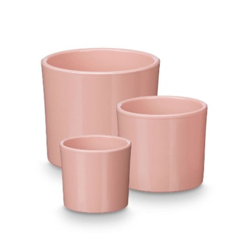 Set de Macetas Ibergarden Rosa Arcilla Ø 14 cm Ø 22 cm Ø 17 cm 3 Pi