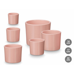 Set de Macetas Ibergarden Rosa Arcilla Ø 14 cm Ø 22 cm Ø 17 cm 3 Pi