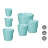 Set de Macetas Ibergarden Turquesa Arcilla Ø 14 cm Ø 22 cm Ø 17 cm