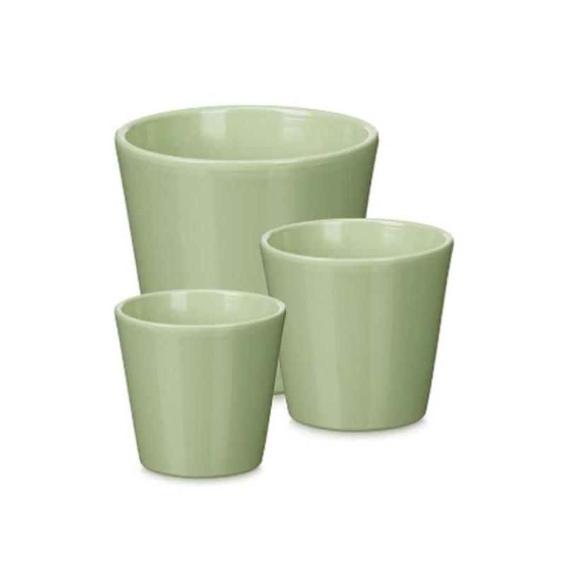 Set de Macetas Ibergarden Menta Arcilla Ø 14 cm Ø 22 cm Ø 17 cm 3 P