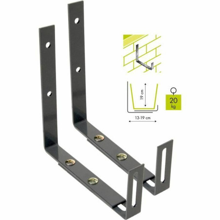 Soporte para Colgar Jardinera Garden ID Wall Hook Negro