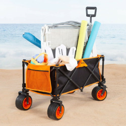Carro Multiusos Aktive Naranja Poliéster PVC Acero 86 x 108 x 44 cm P