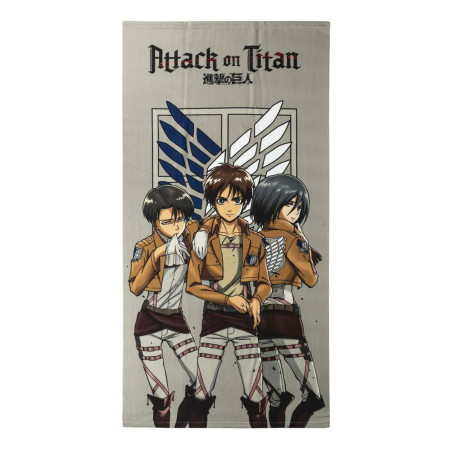 Toalla de Playa Attack on Titan Multicolor 100 % poliéster 70 x 140 c