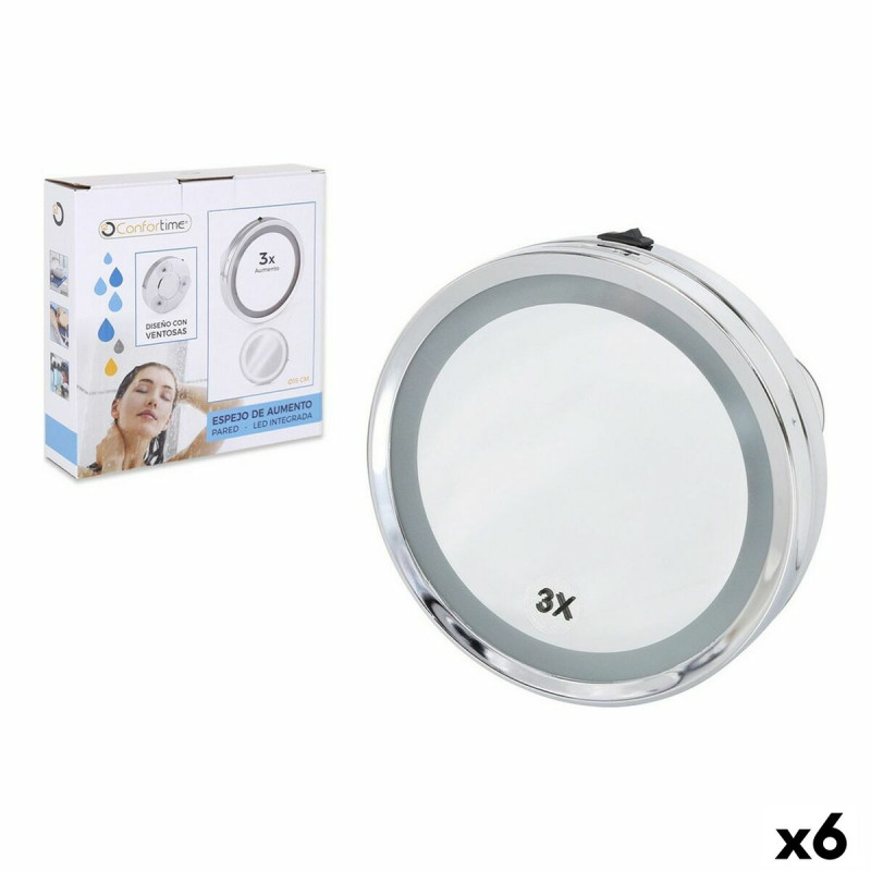 Espejo de Aumento Confortime LED 15 x 3 x 15 cm (6 Unidades) Espejo de Aumento Confortime LED 15 x 3 x 15 cm (6 Unidades)