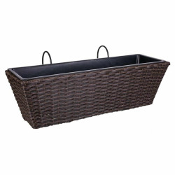 Maceta para Barandilla Alexandra House Living Marrón Hierro Ratán Pl