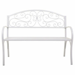 Banco Alexandra House Living Blanco Hierro 53 x 91 x 153 cm