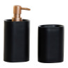 Set de Baño DKD Home Decor Negro Dorado PVC Resina Glam 8,5 x 6 x 18