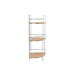 Estantería de Baño DKD Home Decor Bambú Aluminio Metal cromado inox