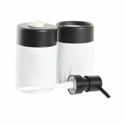 Set de Baño DKD Home Decor Blanco Negro Blanco/Negro Metal Resina Mod