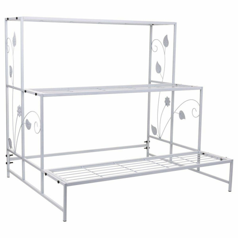 Soporte para Maceta Alexandra House Living Blanco Hierro 66 x 74 x 80 Soporte para Maceta Alexandra House Living Blanco Hierro 66 x 74 x 80