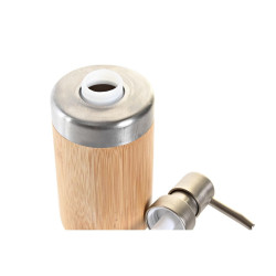 Set de Baño DKD Home Decor Plateado Natural Bambú Polipropileno 7 x
