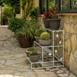 Soporte para Maceta Alexandra House Living Blanco Hierro 66 x 74 x 80