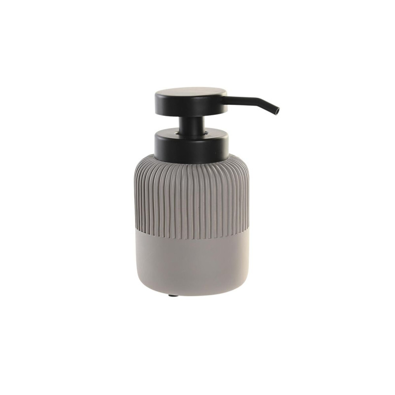 Dispensador de Jabón DKD Home Decor 7 x 7 x 15 cm Gris Cemento Polipr