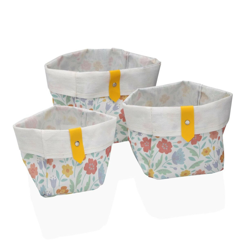 Juego de Cestas Versa Flandes 14 x 14 x 14 cm Juego de Cestas Versa Flandes 14 x 14 x 14 cm