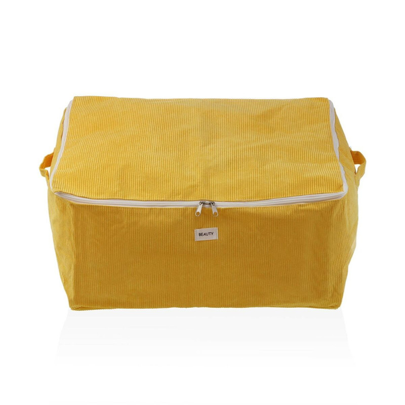 Caja de Almacenamiento Versa Corduroy 40 x 25 x 50 cm Amarillo Caja de Almacenamiento Versa Corduroy 40 x 25 x 50 cm Amarillo