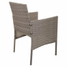 Conjunto de Mesa con 2 Sillones Alexandra House Living Gris 4 Piezas