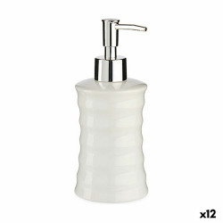 Dispensador de Jabón Ondas Cerámica Metal Blanco (260 ml) (12 Unidad
