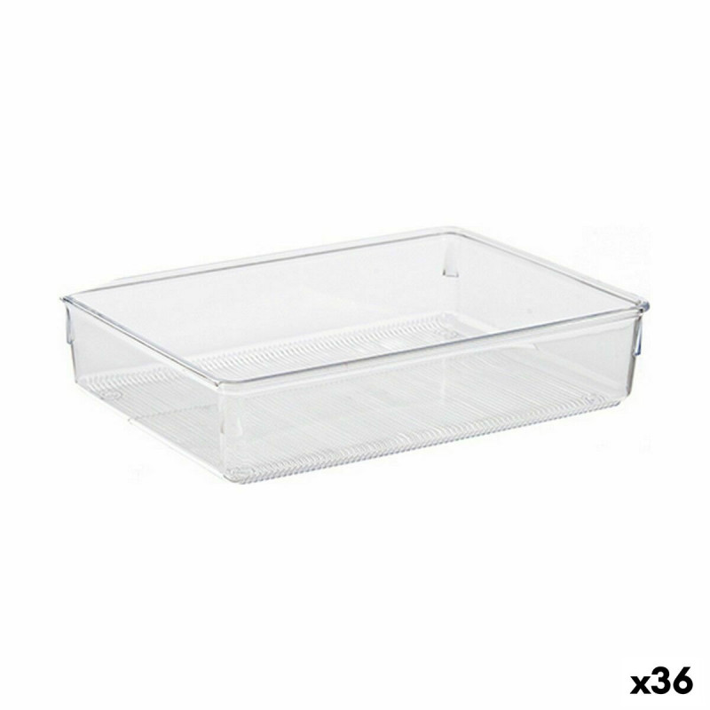 Organizador de Cajones Multiusos Transparente Plástico 24 x 5,5 x 15, Organizador de Cajones Multiusos Transparente Plástico 24 x 5,5 x 15,