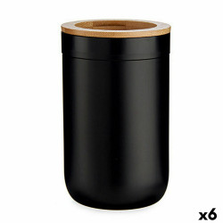 Portacepillos de Dientes Marrón Negro Bambú Polipropileno 7,7 x 11,5