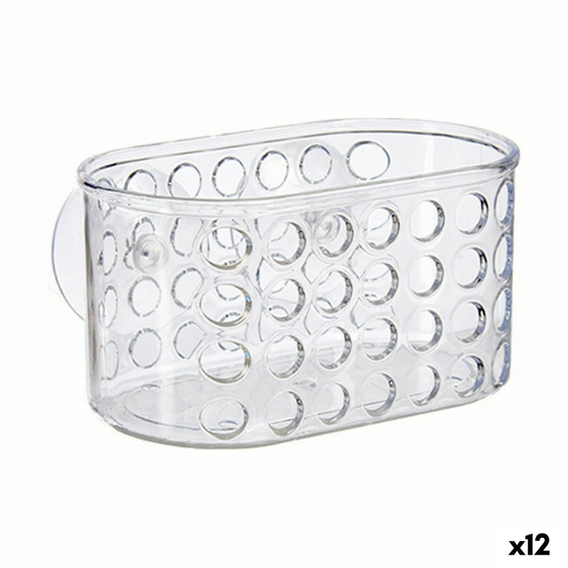 Colgador para la Ducha 15,8 x 8,5 x 8 cm Transparente PVC Poliestireno Colgador para la Ducha 15,8 x 8,5 x 8 cm Transparente PVC Poliestireno