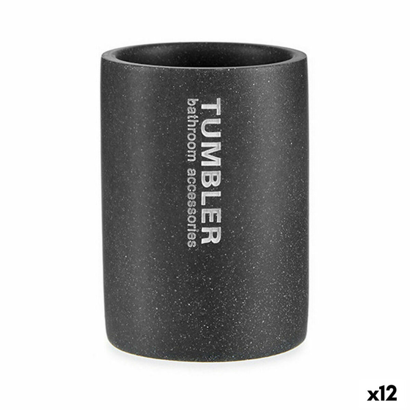 Portacepillos de Dientes Tumbler Gris Resina 7,5 x 10,2 x 7,5 cm (12 U