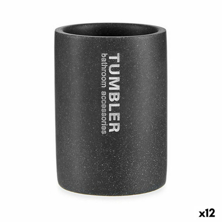 Portacepillos de Dientes Tumbler Gris Resina 7,5 x 10,2 x 7,5 cm (12 U