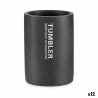 Portacepillos de Dientes Tumbler Gris Resina 7,5 x 10,2 x 7,5 cm (12 U