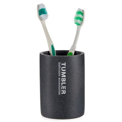 Portacepillos de Dientes Tumbler Gris Resina 7,5 x 10,2 x 7,5 cm (12 U